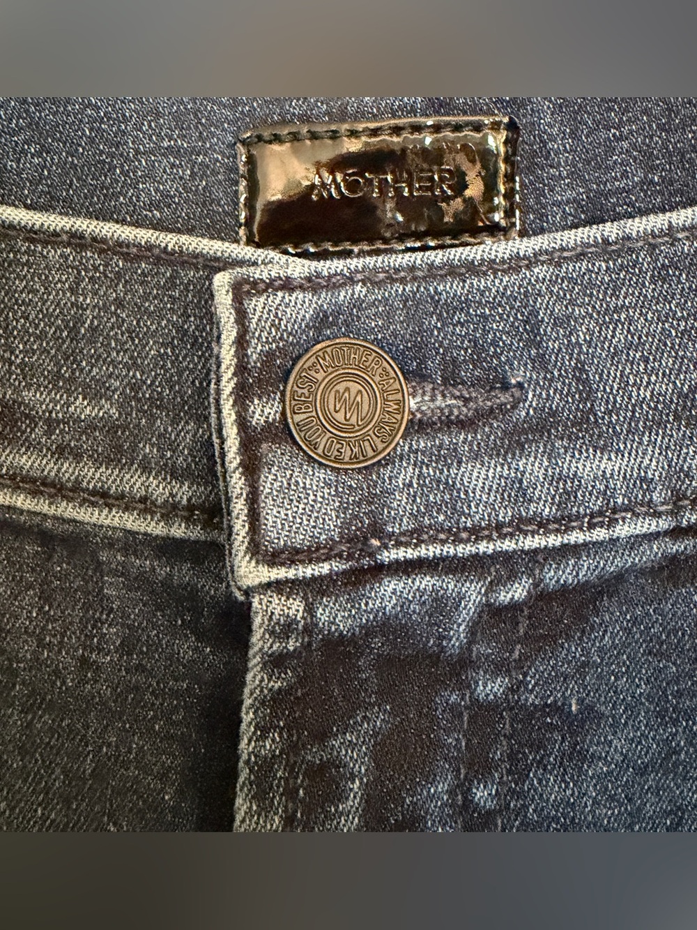 MOTHER Insider Crop Twilight Magic Dark Wash Kick Flare Jeans Size 26 - Picture 10 of 11